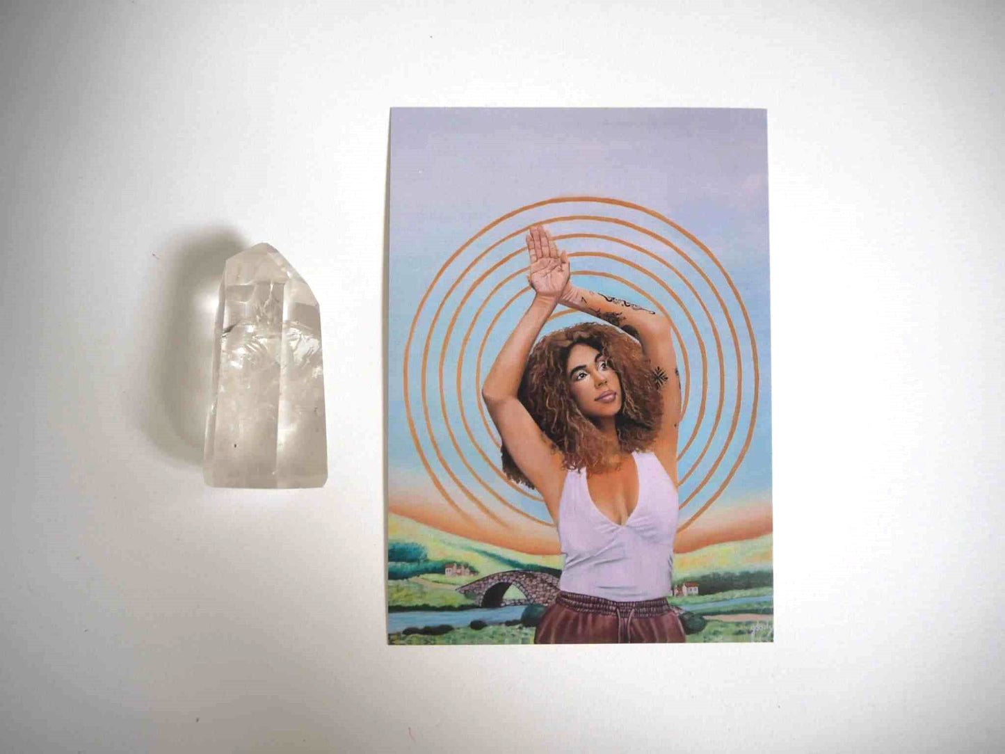 Tirage carte postale de l'œuvre "Rayonner"
