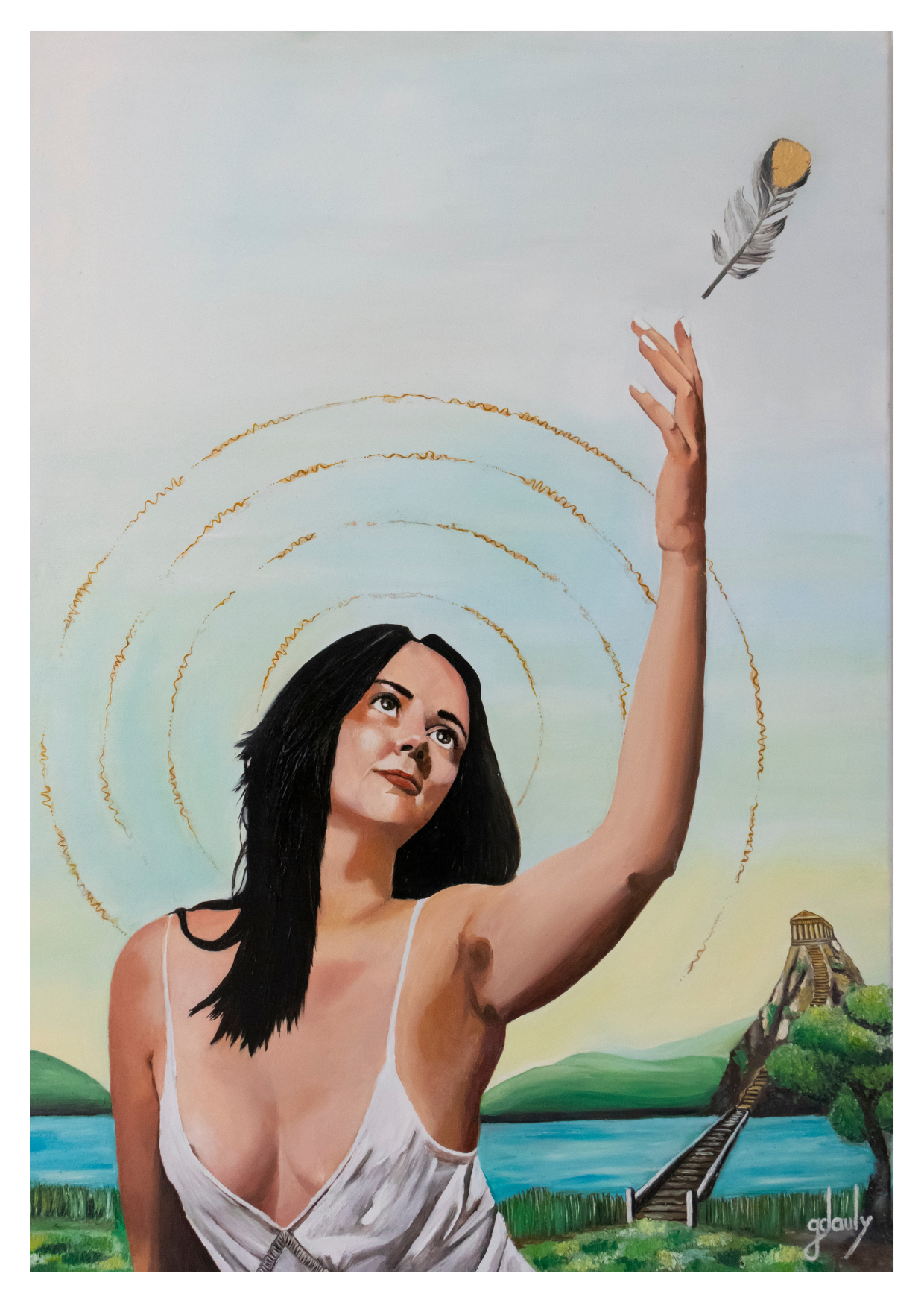 Postcard print of the work "L'envol"