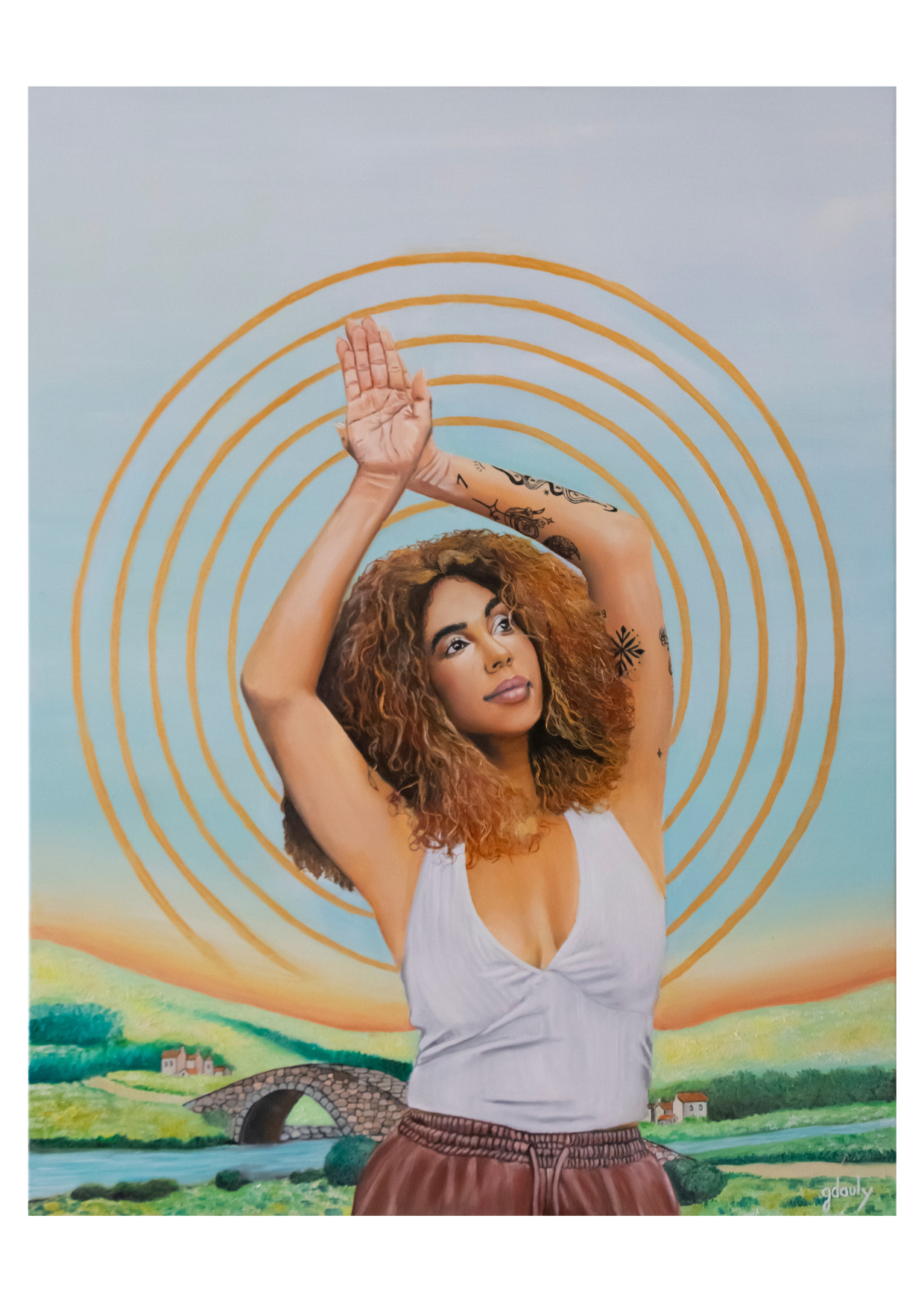 Postcard print of the work "Rayonner"