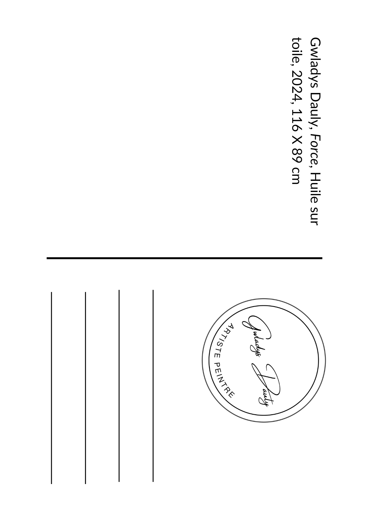 Tirage carte postale de l'œuvre "Force"