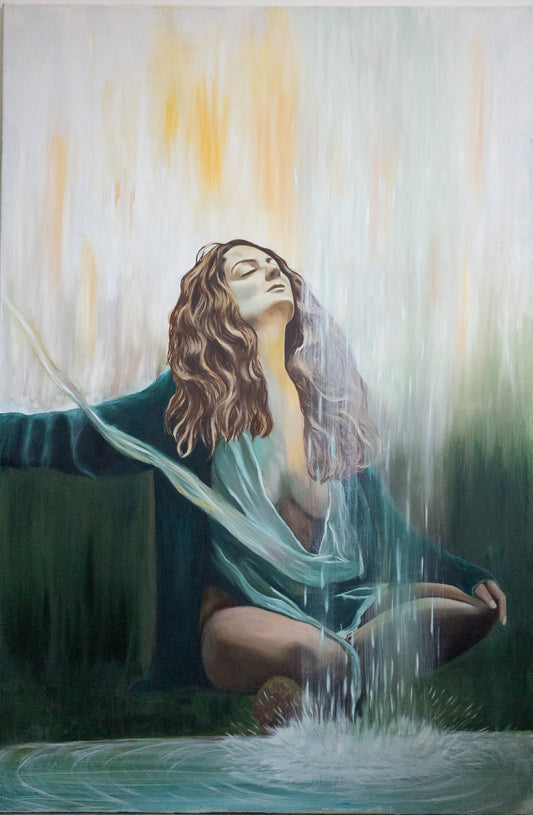 Transcendance, 2025, Huile sur toile, 150 x 100 cm