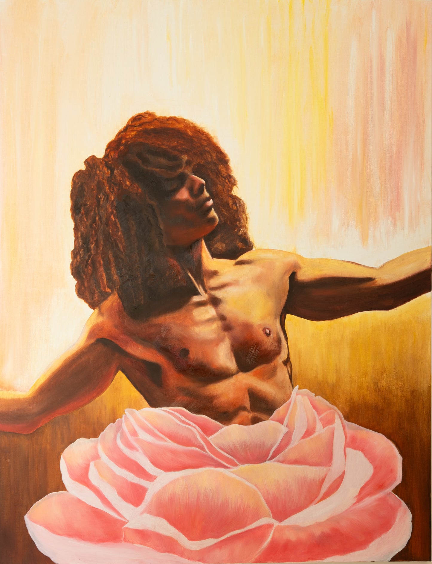 Eclosion, 2025, Huile sur toile, 116 x 89 cm